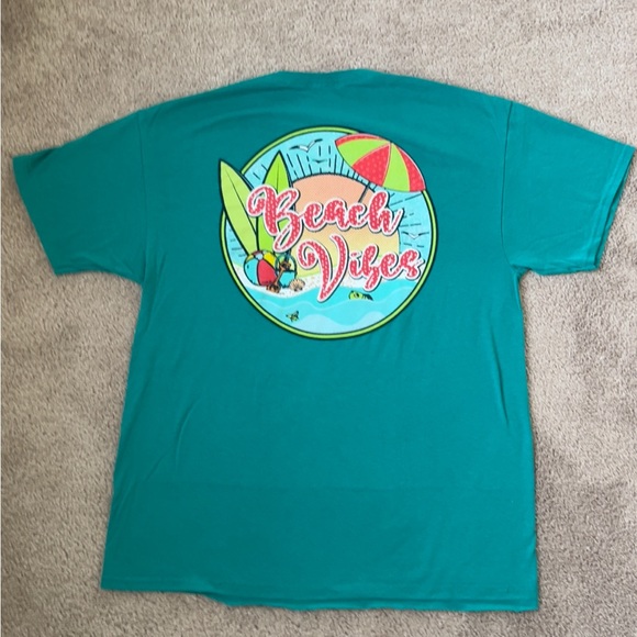 Destin Florida Beach Vibes Sunshine Raised Short Sleeve T-Shirt Size XL - Picture 3 of 3
